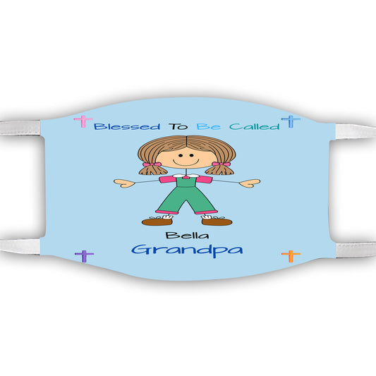 Personalized Blessed to be Called Dog Cat Pets Grandpa, Uncle, Dad, Husband or Brother Face Mask