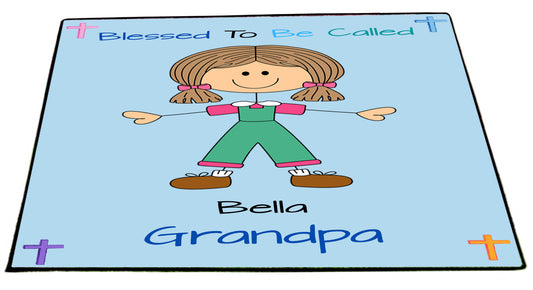 Personalized Blessed To be Called Dog Cat Pets Grandpa, Uncle, Dad, Husband or Brother Floormat