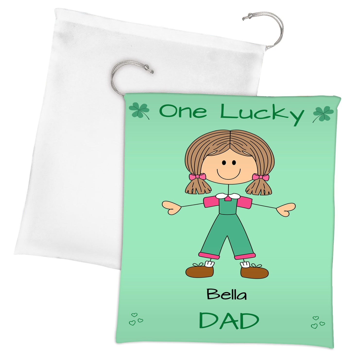Personalized One Lucky Dog Cat Pets Grandpa, Uncle, Dad, Husband or Brother Gift Bag