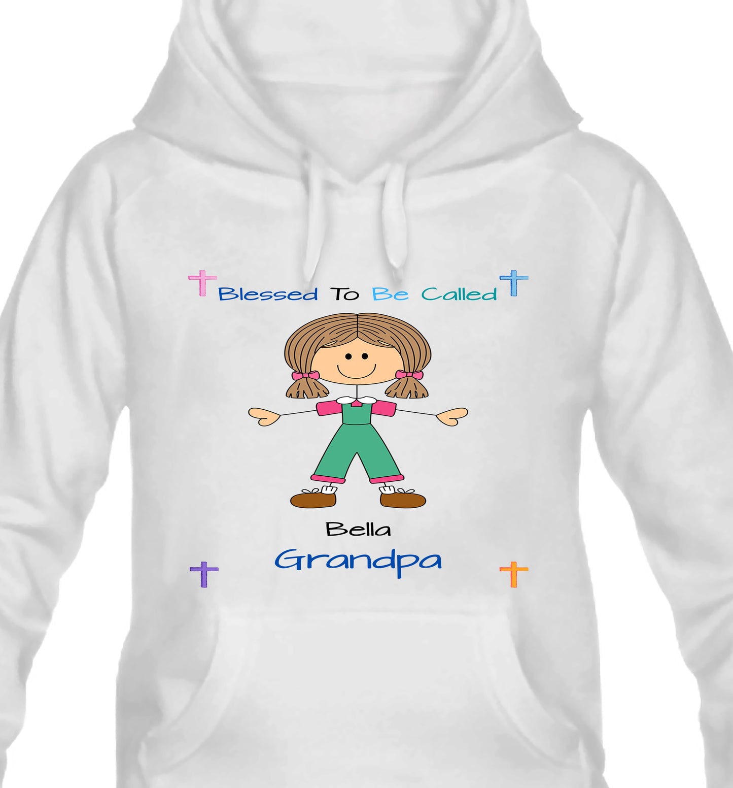 Personalized Blessed To Be Called Dog Cat Pets Grandpa, Uncle, Dad, Husband or Brother Men's & Women's Hoodie