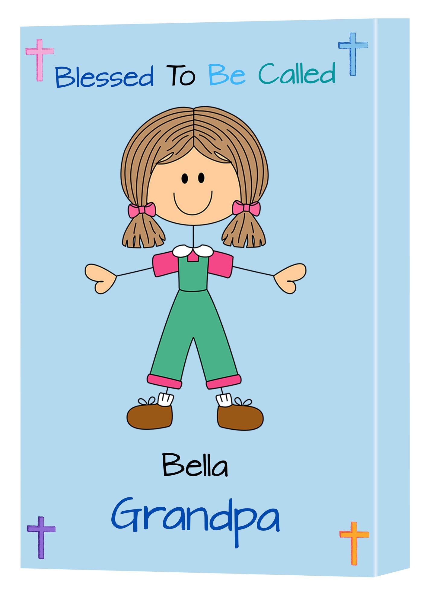 Personalized Blesses To Be Called Dog Cat Pets Grandpa, Uncle, Dad, Husband or Brother Canvas Print Wall Art Décor