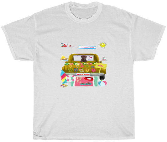 Personalized Beach Bound Dog Cat Pets T-shirt 1 to 5 Pets