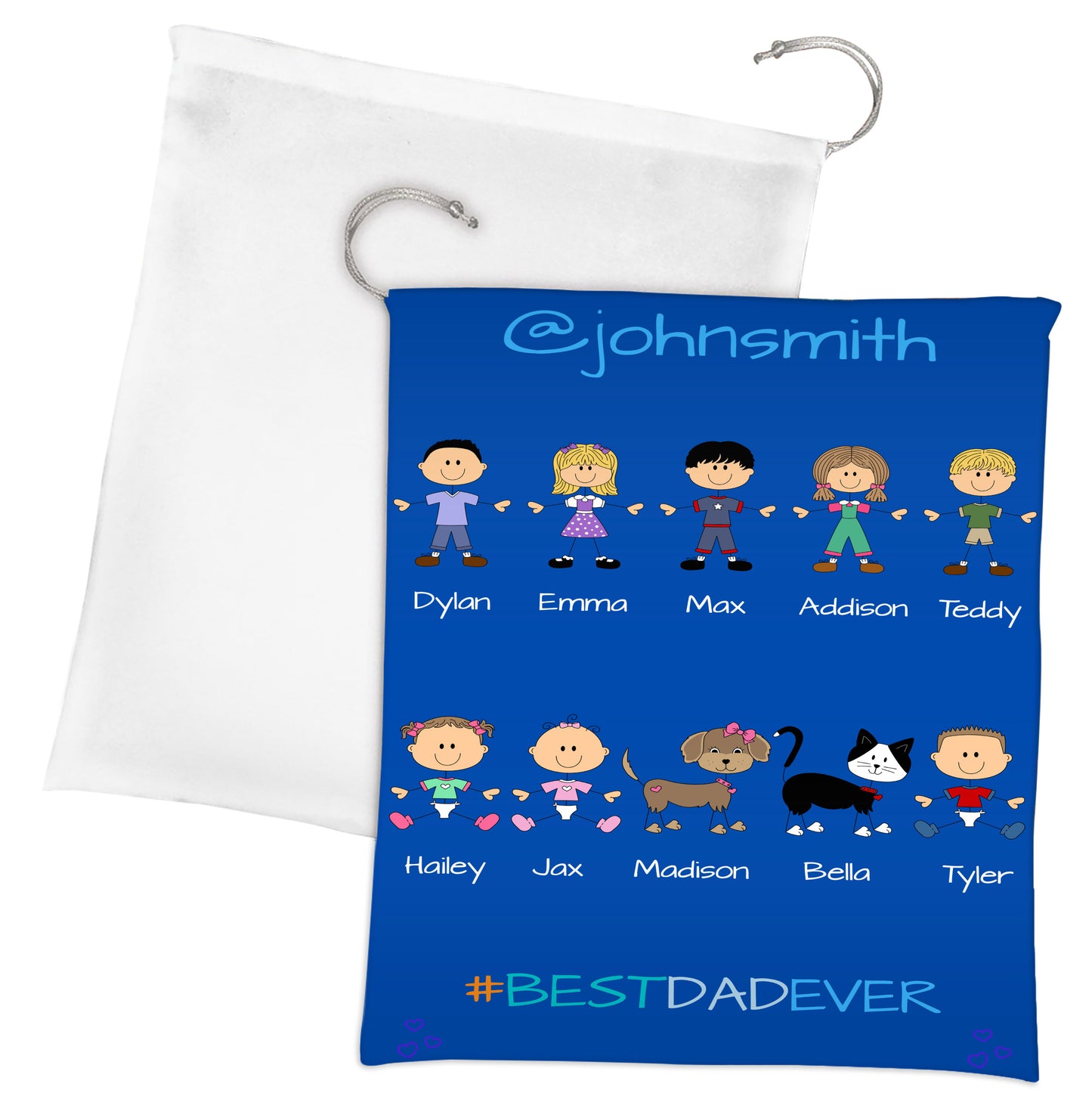 Personalized Dog Cat Pets Best Ever Grandpa, Uncle, Dad, Husband or Brother Gift Bag