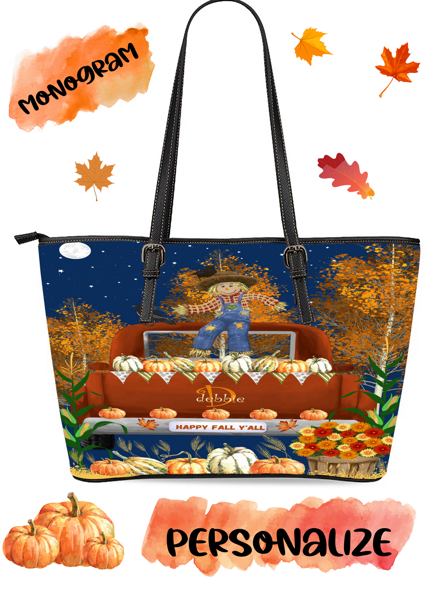 Personalized Dog Cat Pet Fall Euramerican Tote Bag