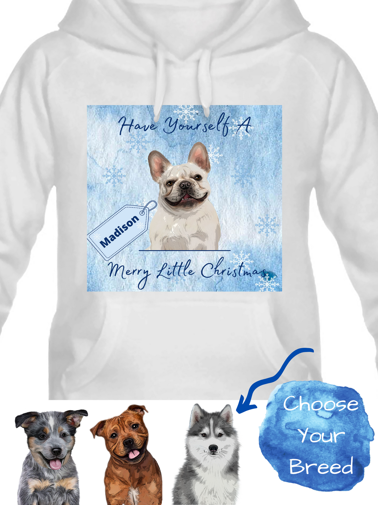 Personalized Have Yourself A Merry Little Christmas Dog Cat Pets Men's & Women's Hoodie