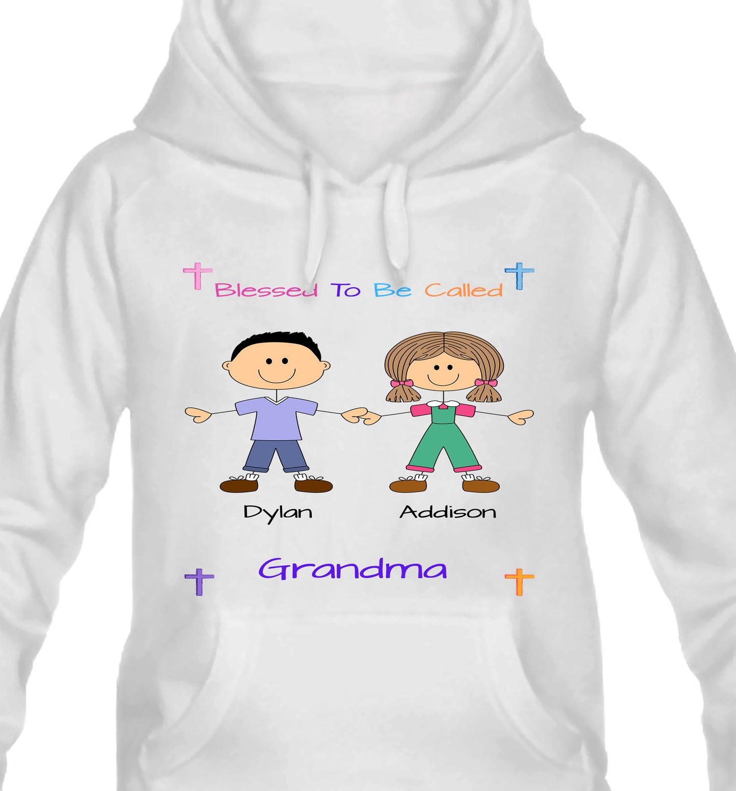 Personalized Blessed To Be Called Dog Cat Pets Grandma, Aunt, Mom, Wife or Sister Men's & Women's Hoodie