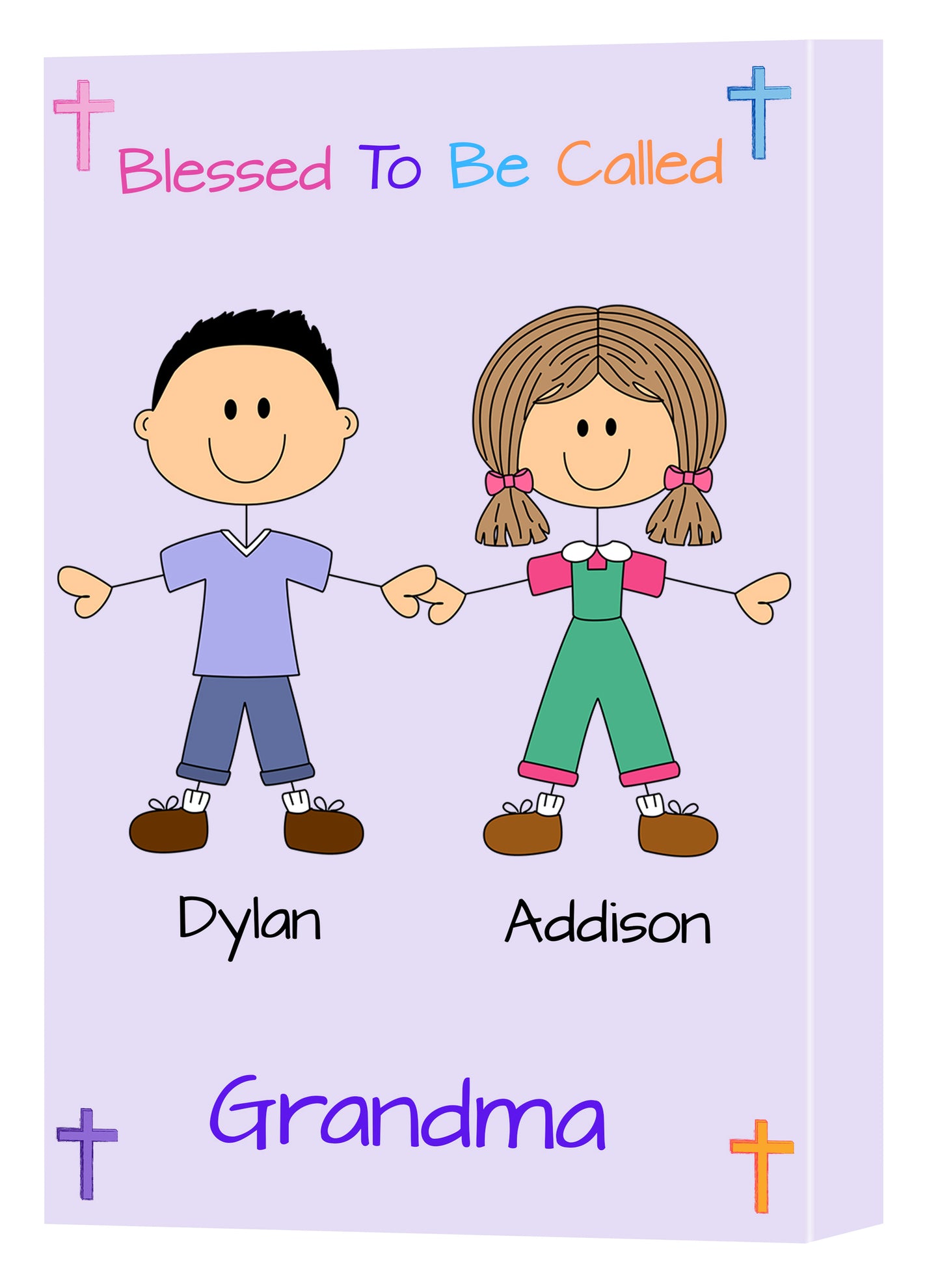 Personalized Blesses To Be Called Dog Cat Pets Grandma, Aunt, Mom, Wife or Sister Canvas Print Wall Art Décor