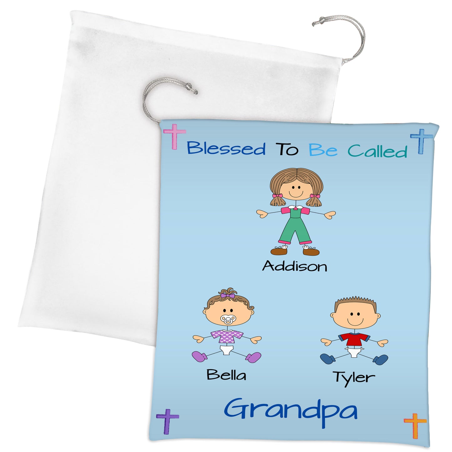 Personalized Blessed to be Called Dog Cat Pets Grandpa, Uncle, Dad, Husband or Brother Gift Bag