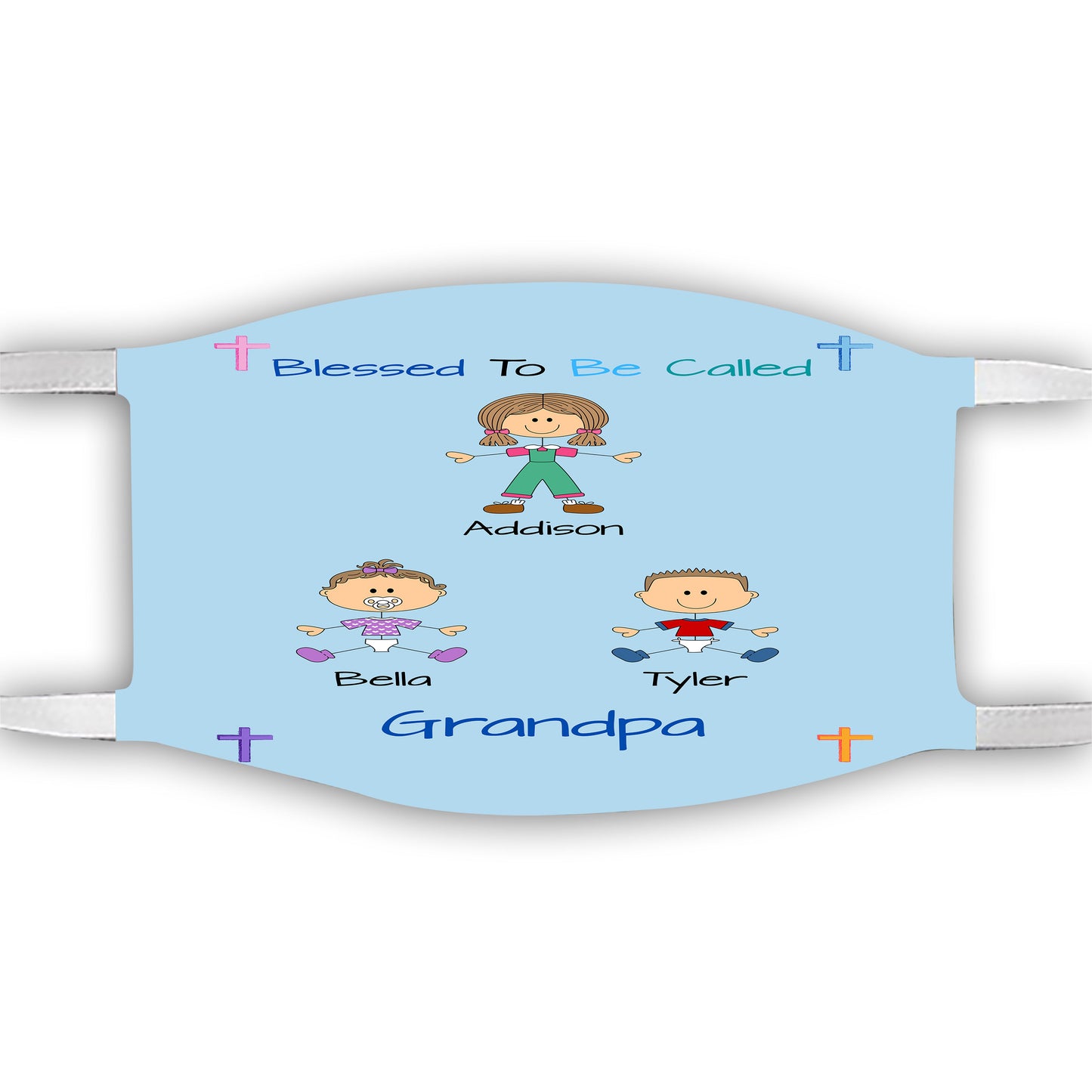 Personalized Blessed to be Called Dog Cat Pets Grandpa, Uncle, Dad, Husband or Brother Face Mask