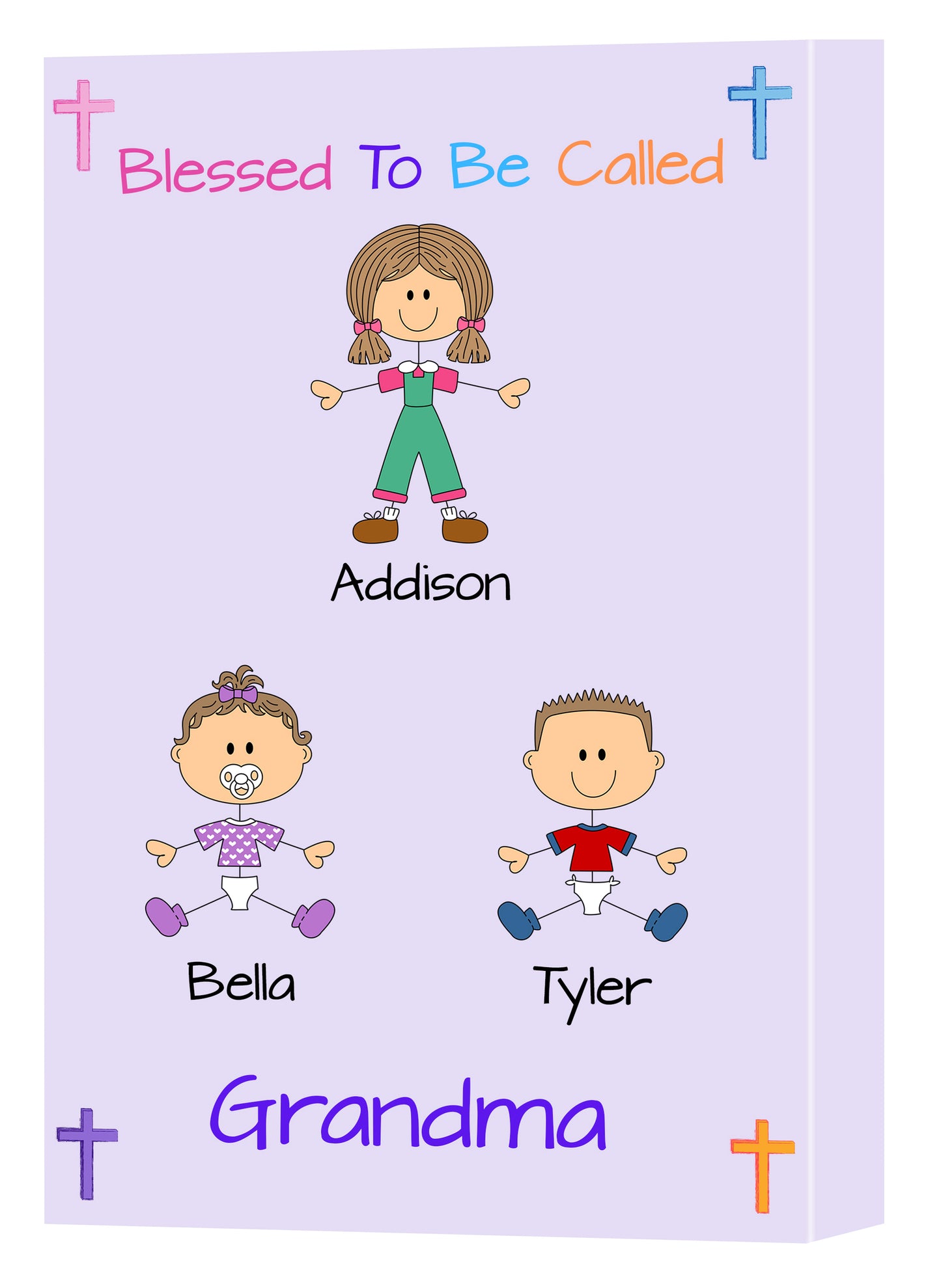 Personalized Blesses To Be Called Dog Cat Pets Grandma, Aunt, Mom, Wife or Sister Canvas Print Wall Art Décor