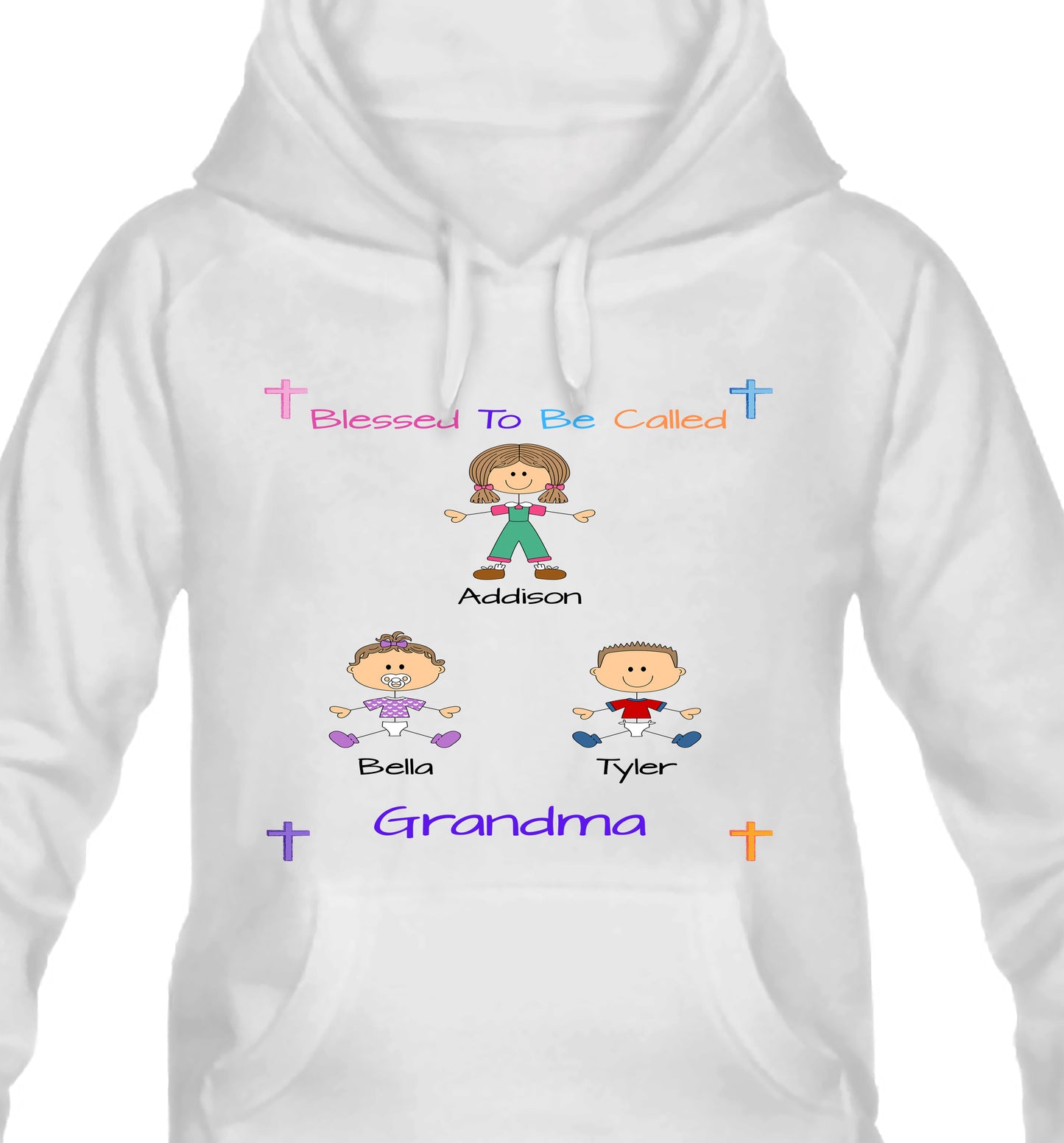 Personalized Blessed To Be Called Dog Cat Pets Grandma, Aunt, Mom, Wife or Sister Men's & Women's Hoodie