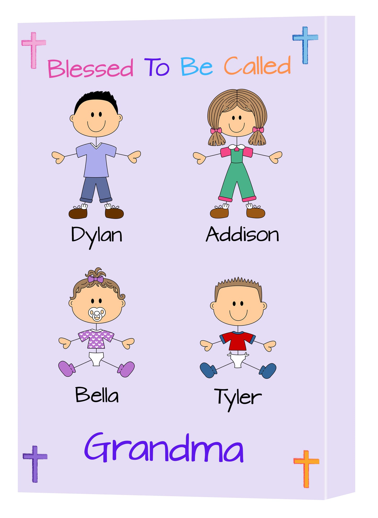 Personalized Blesses To Be Called Dog Cat Pets Grandma, Aunt, Mom, Wife or Sister Canvas Print Wall Art Décor