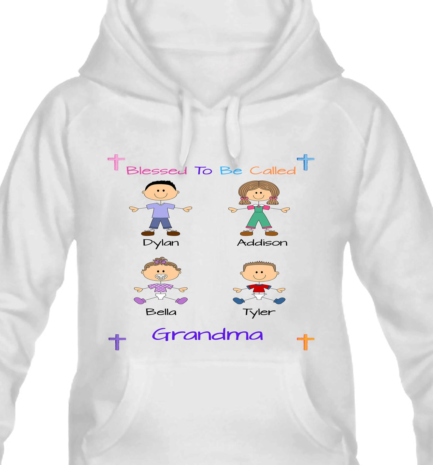 Personalized Blessed To Be Called Dog Cat Pets Grandma, Aunt, Mom, Wife or Sister Men's & Women's Hoodie
