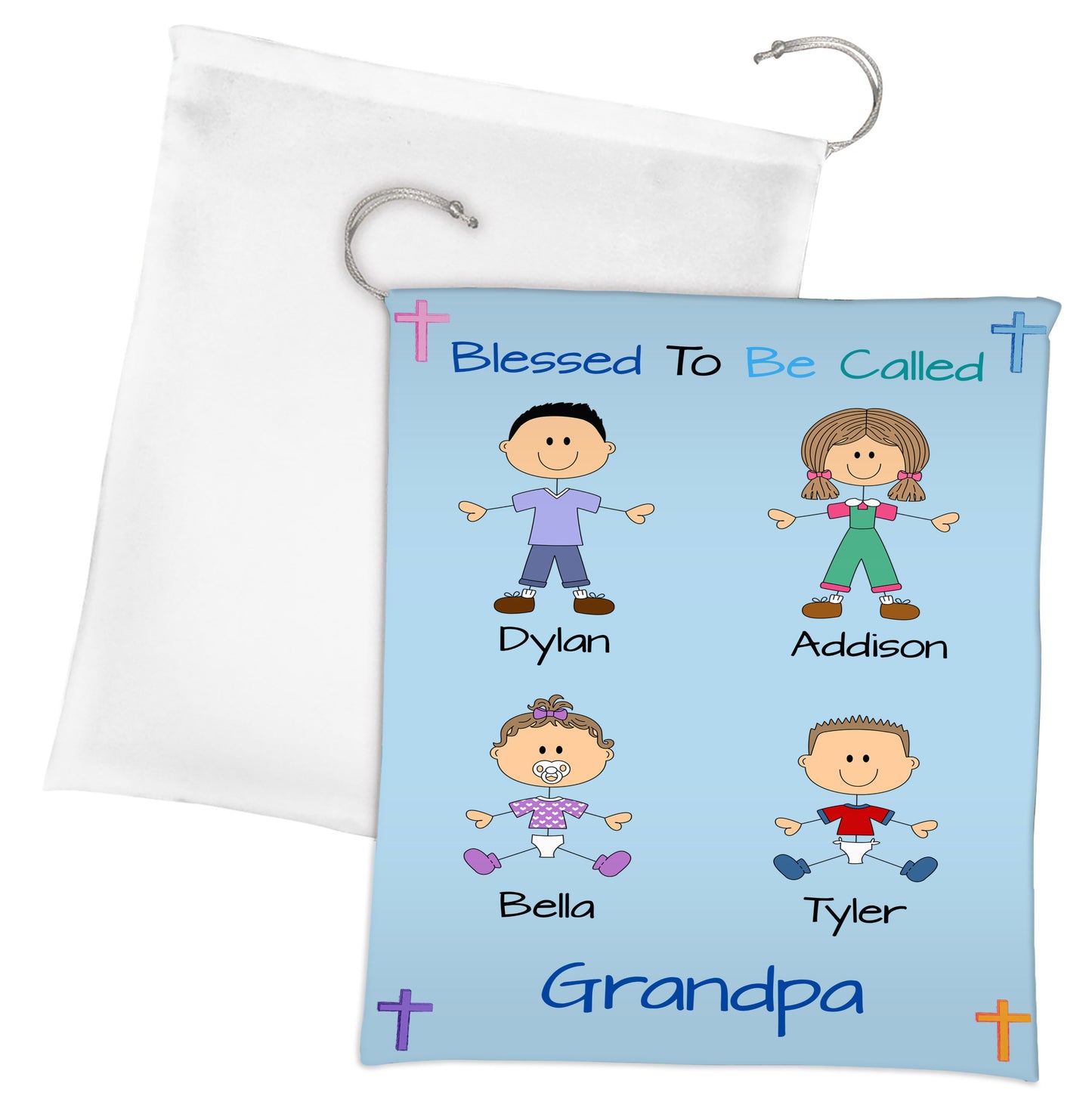 Personalized Blessed to be Called Dog Cat Pets Grandpa, Uncle, Dad, Husband or Brother Gift Bag