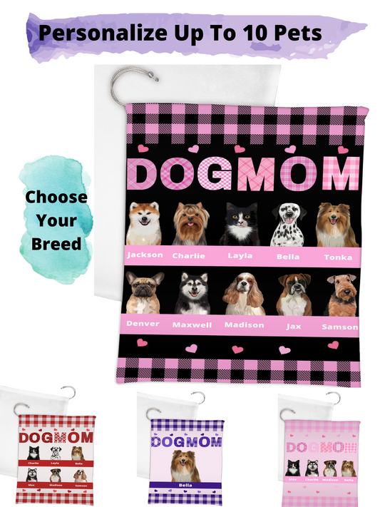 Personalized Cat Dog Pet MOM Gift Bag 1-10 Pets