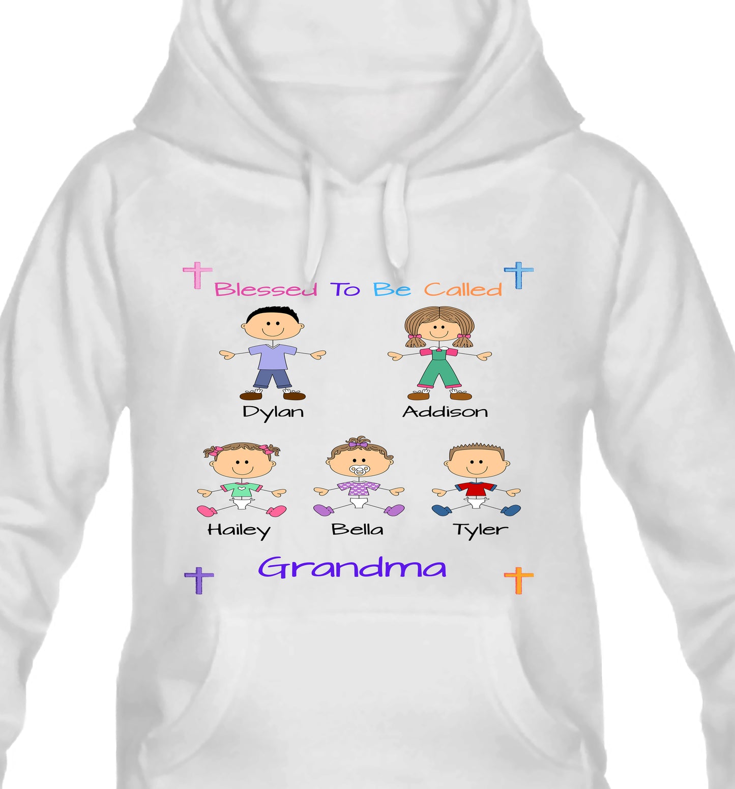 Personalized Blessed To Be Called Dog Cat Pets Grandma, Aunt, Mom, Wife or Sister Men's & Women's Hoodie