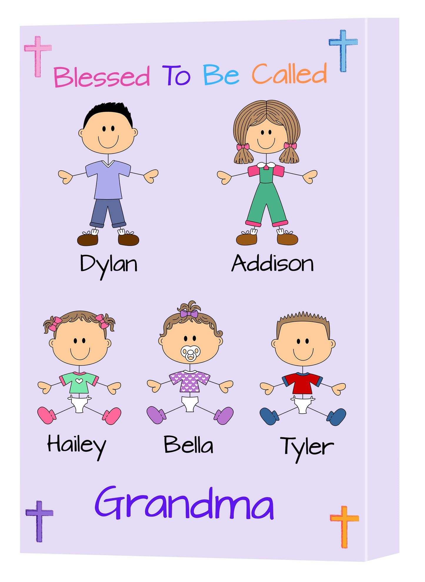 Personalized Blesses To Be Called Dog Cat Pets Grandma, Aunt, Mom, Wife or Sister Canvas Print Wall Art Décor