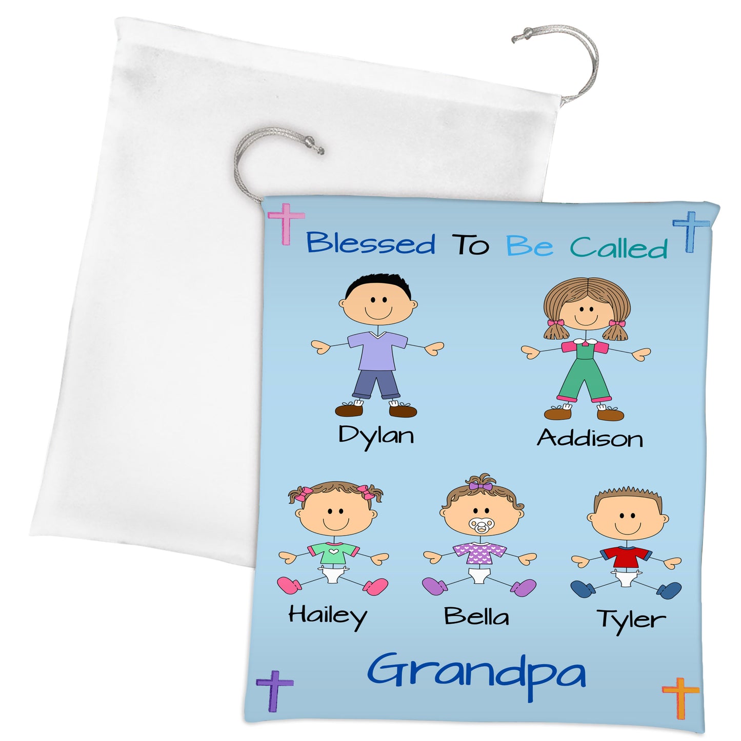 Personalized Blessed to be Called Dog Cat Pets Grandpa, Uncle, Dad, Husband or Brother Gift Bag