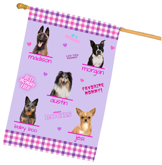 Personalized Favorite #1 Mother Rocks Dog Cat Pets House Flag