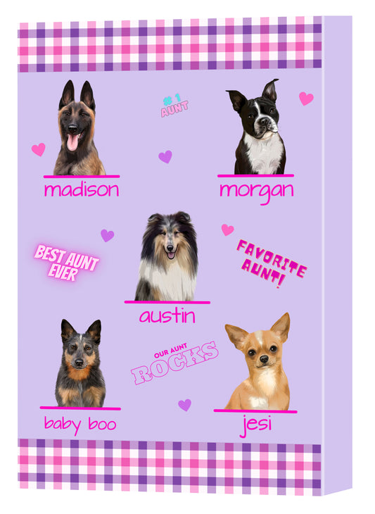 Personalized Favorite #1 Aunt Rocks Dog Cat Pets Canvas Print Wall Art Décor