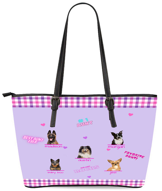 Personalized Favorite Aunt Dog Cat Pets Euramerican Tote Bag 1-5 Pets