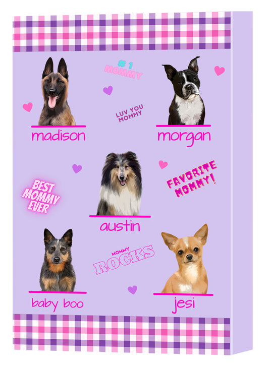 Personalized Favorite #1 Mother Rocks Dog Cat Pets Canvas Print Wall Art Décor