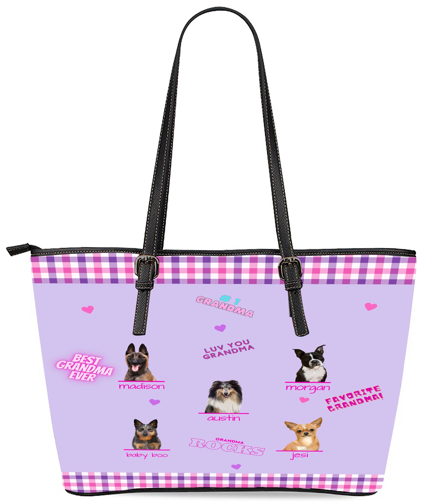 Personalized Favorite Grandma Dog Cat Pets Euramerican Tote Bag 1-5 Pets