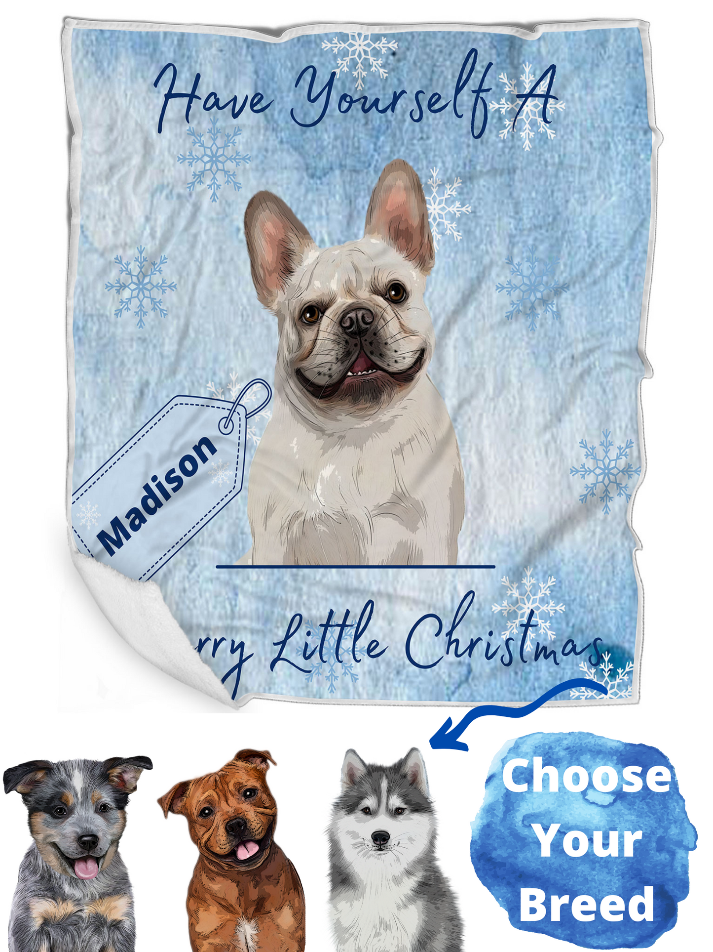 Personalized Have Yourself A Merry Little Christmas Dog Cat Pets Blanket