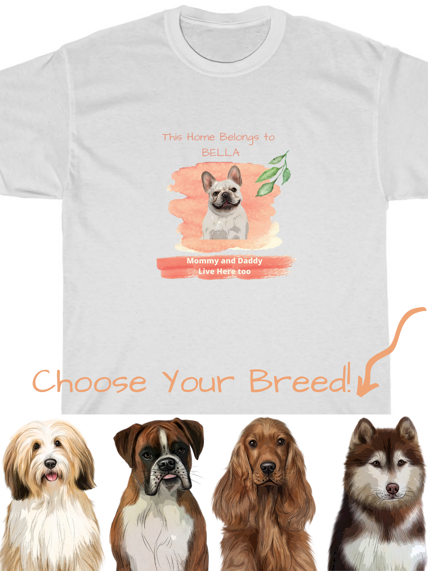 Personalized This Home Belongs To Dog Cat Pets Cotton T-Shirt