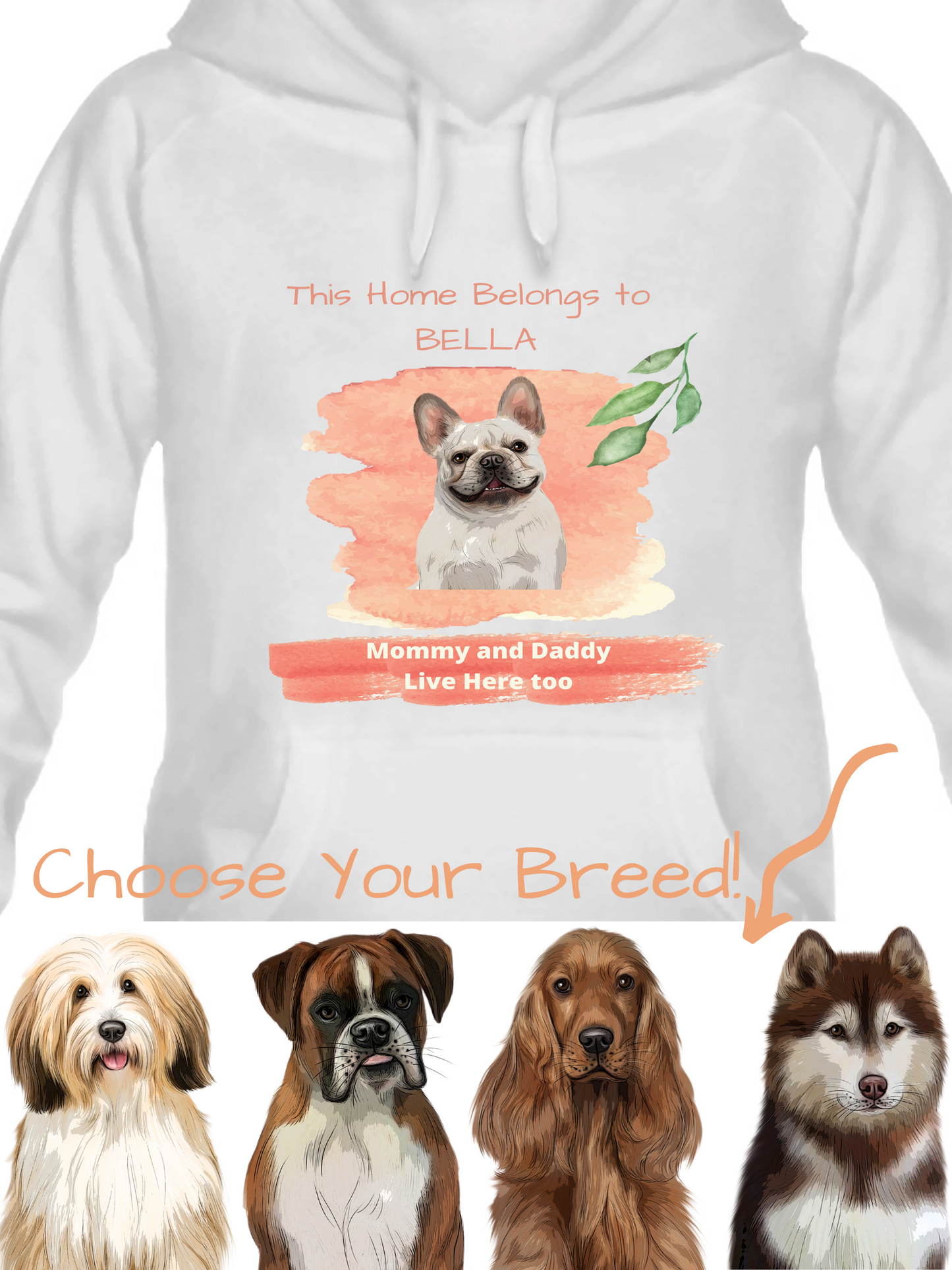 Personalized This Home Belongs To Dog Cat Pets Men's & Women's Hoodie