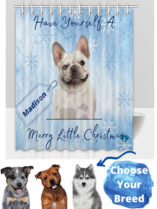 Personalized Dog Cat Pet Have Yourself A Merry Little Christmas Shower Curtain