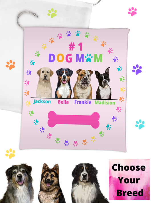 Personalized Dog Cat Pet #1 MOM Gift Bag 1-4 Pets