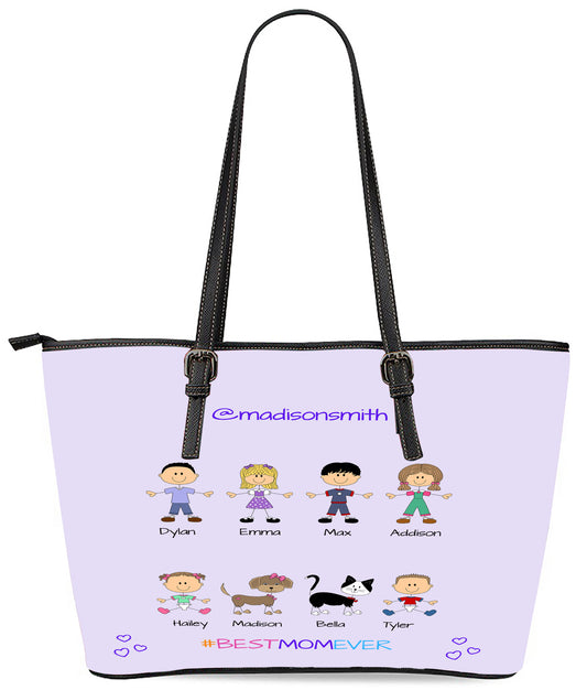 Personalized Dog Cat Pets Best Ever Grandma, Aunt, Mom, Wife or Sister Euramerican Tote Bag