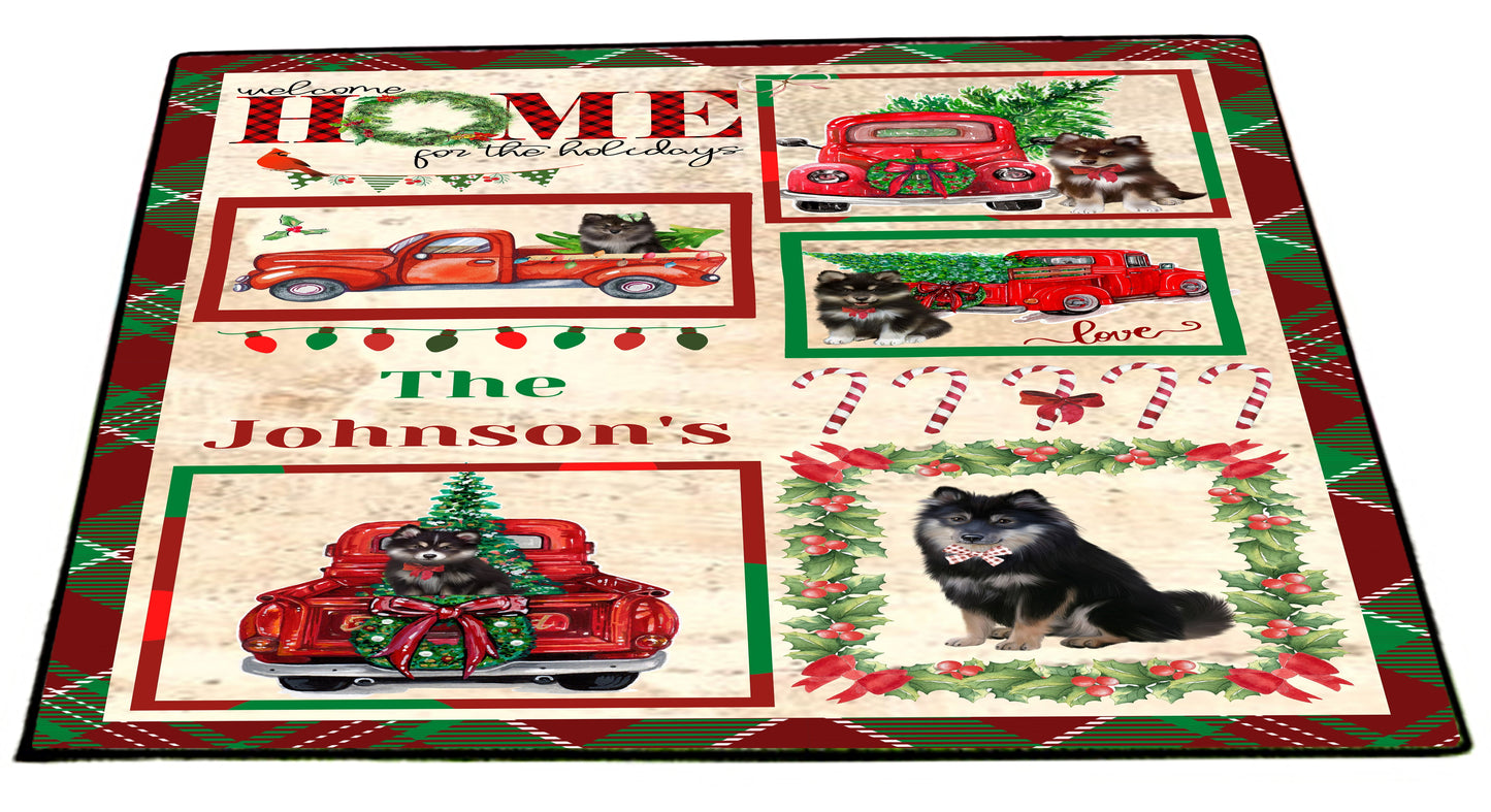 Personalized Welcome Home For Holidays Floormat