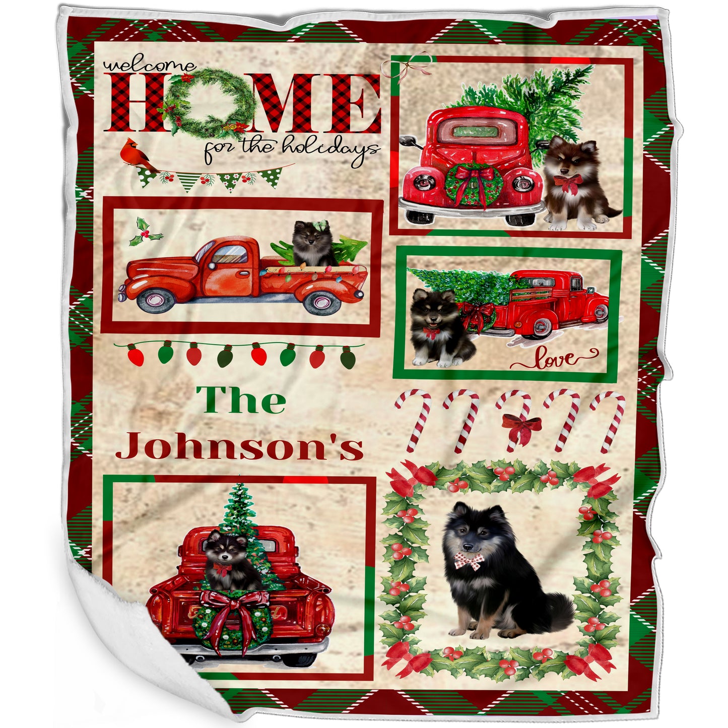 Personalized Welcome Home For Holidays Blanket