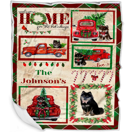 Personalized Welcome Home For Holidays Blanket