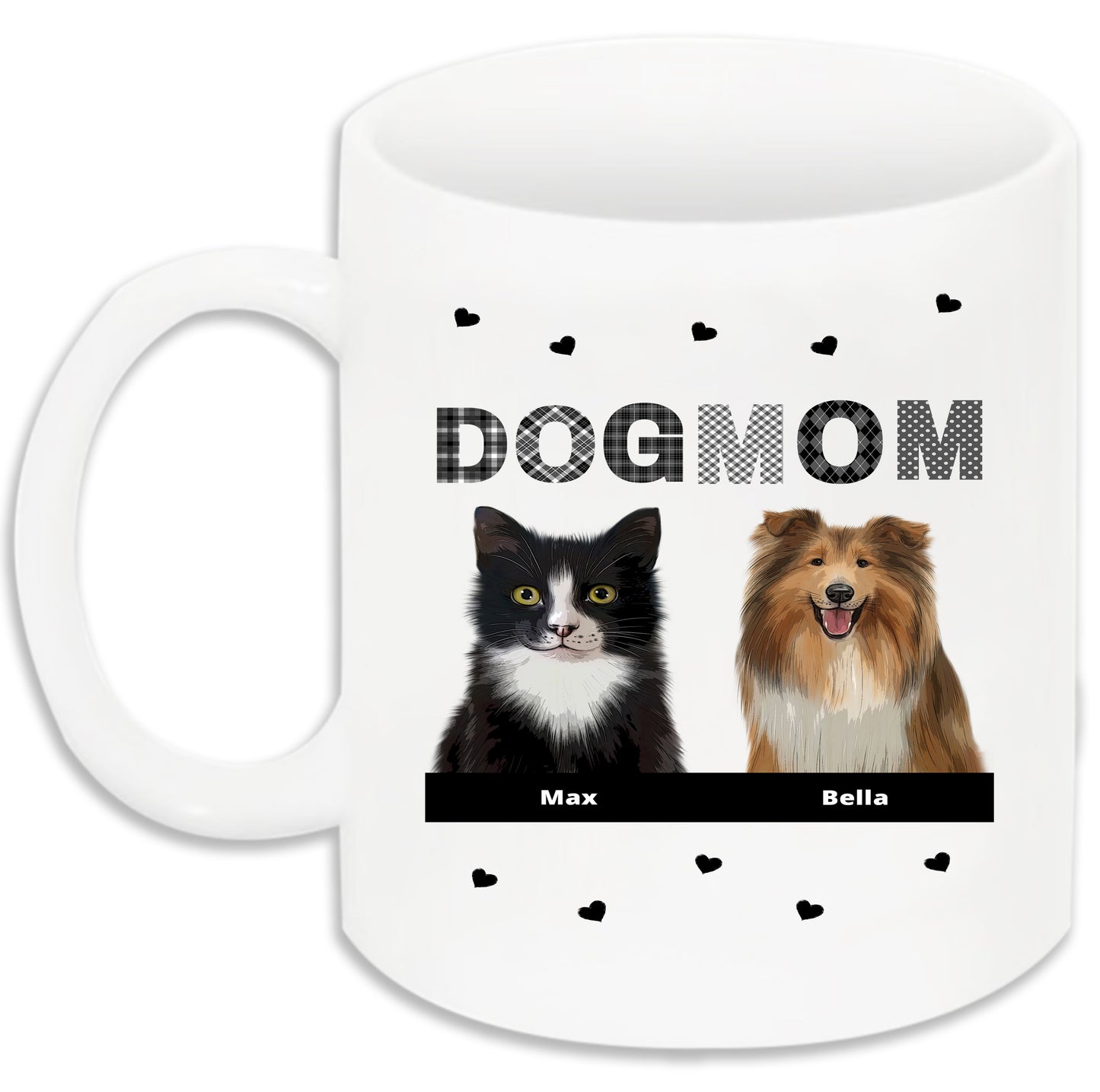 Personalized DOG MOM 11 OZ Coffee Mug 1 to 10 Pets