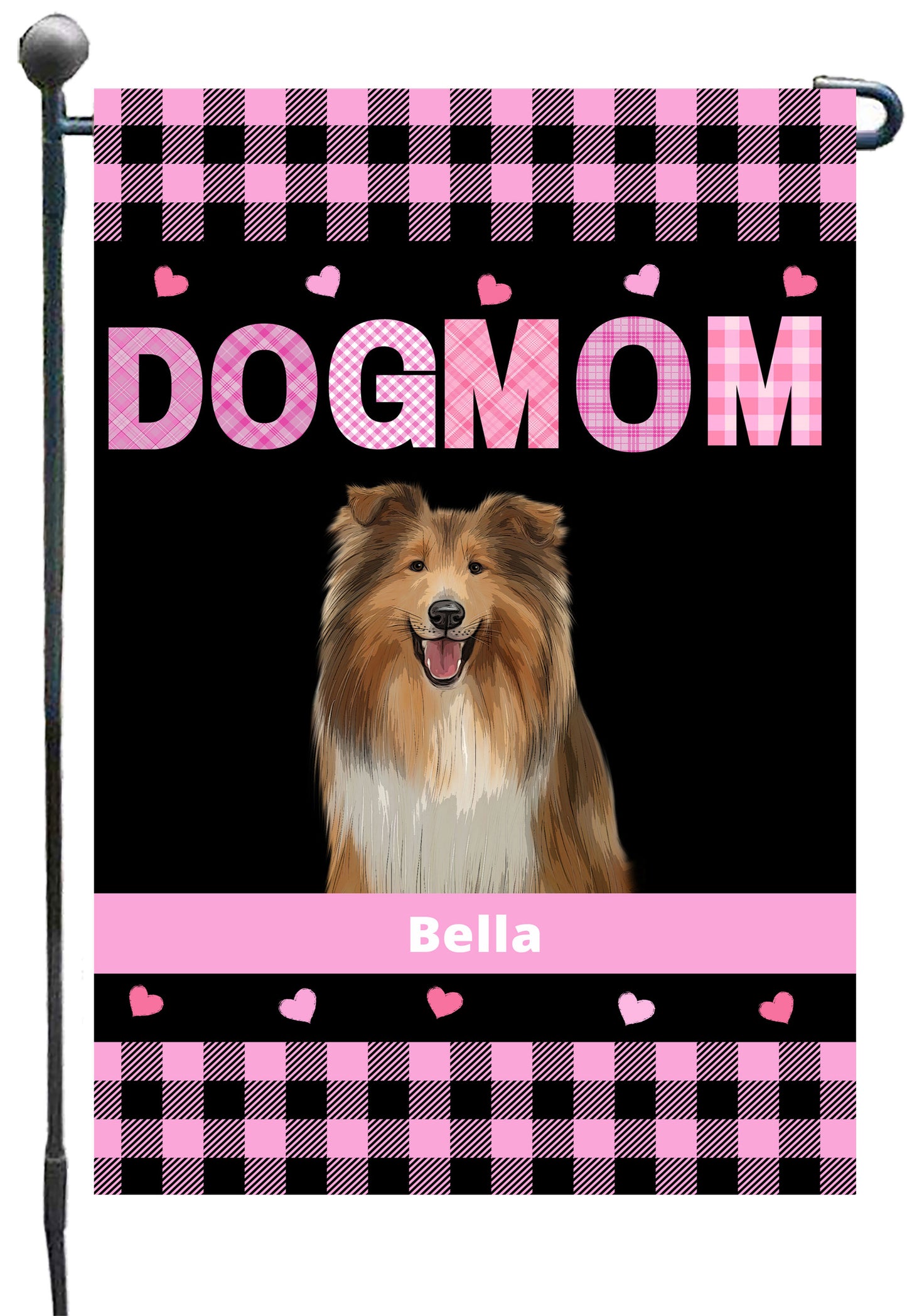 Personalized Dog Cat Pet MOM Garden Flag 1-10 pets