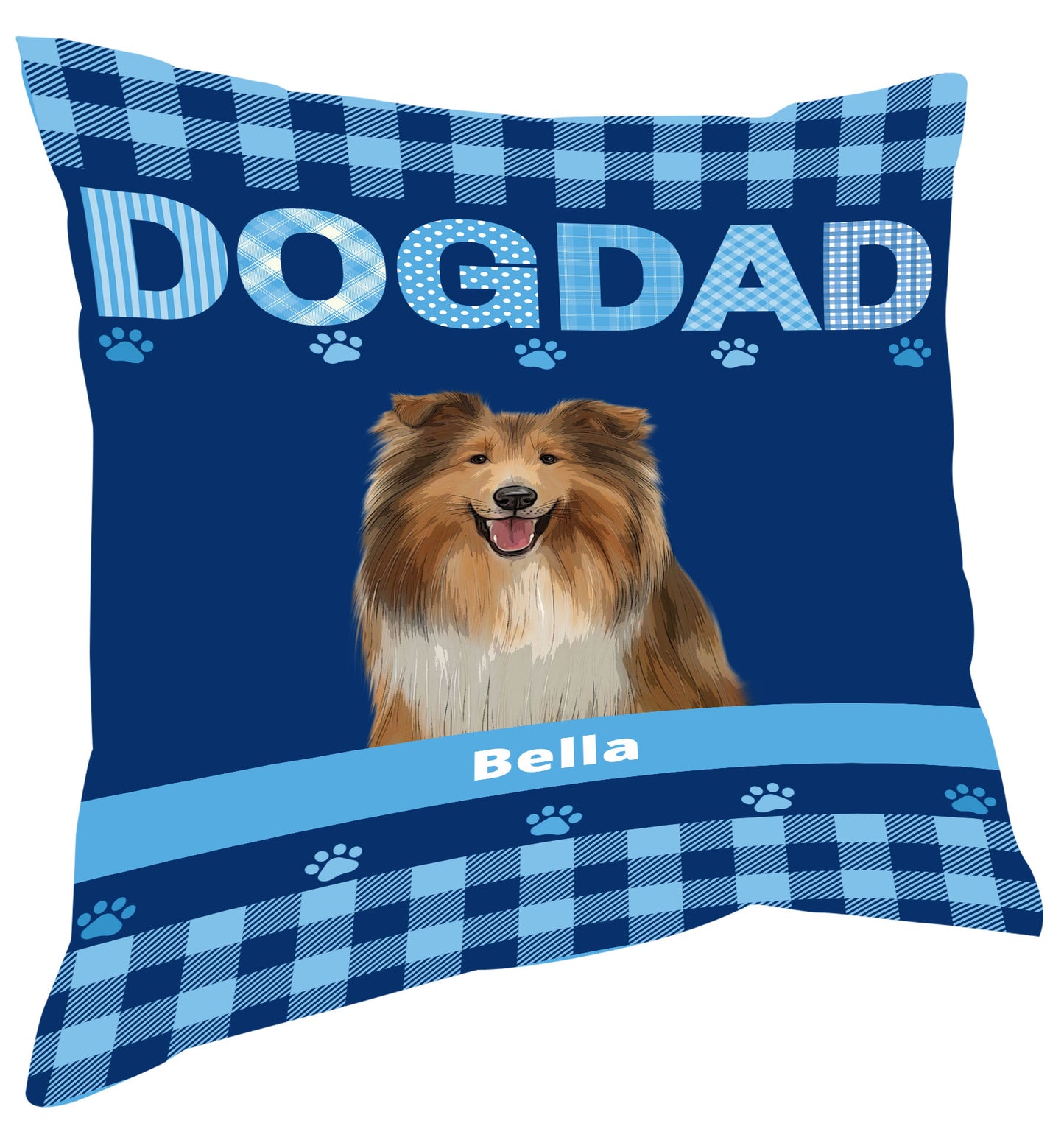 Personalized DOG DAD Pillow
