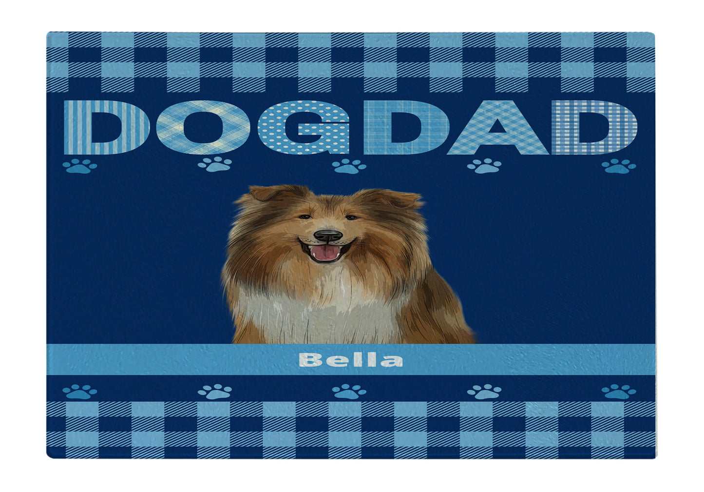 Personalized Dog DAD Cutting Board 1 to 10 Pets