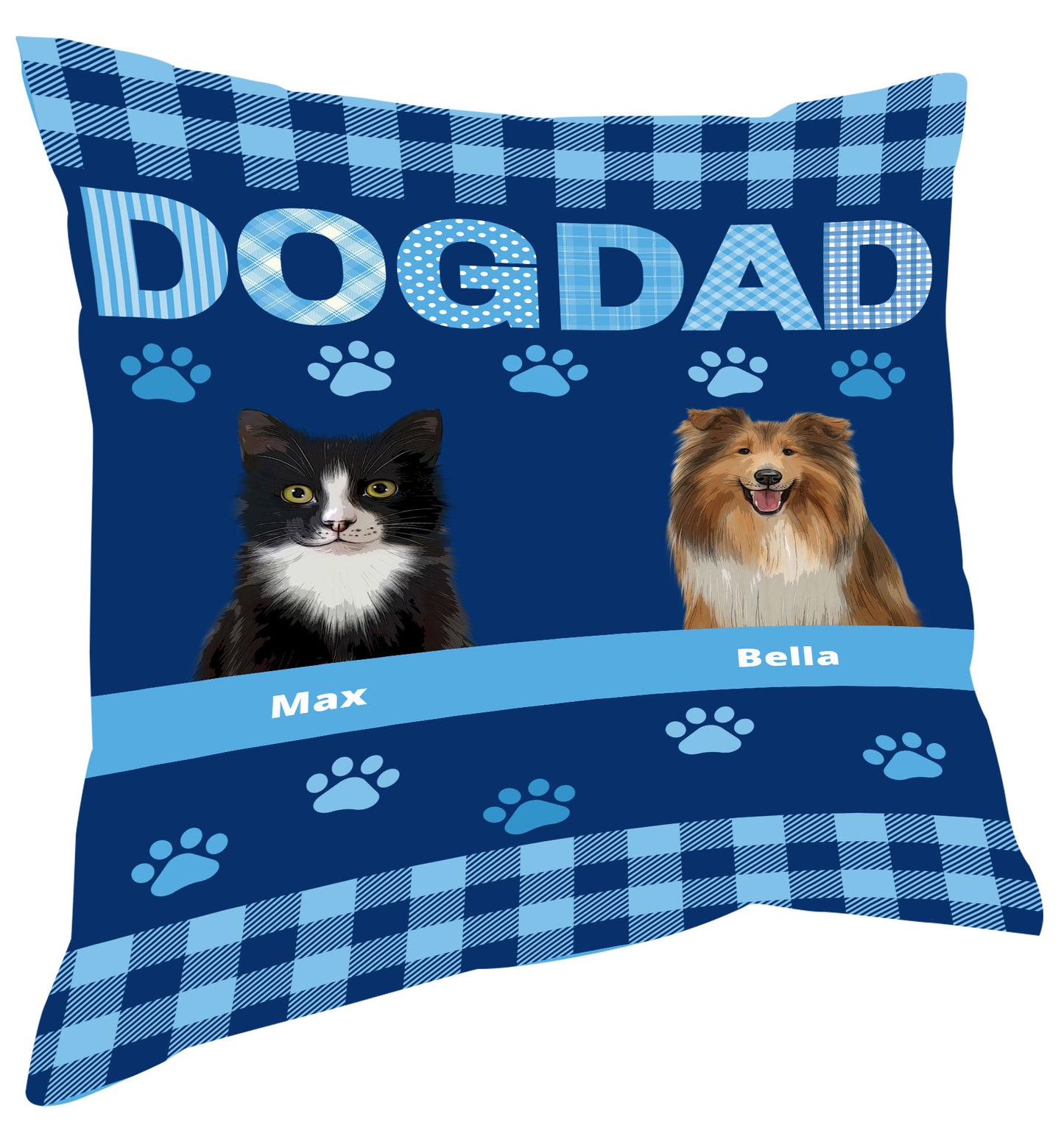 Personalized DOG DAD Pillow