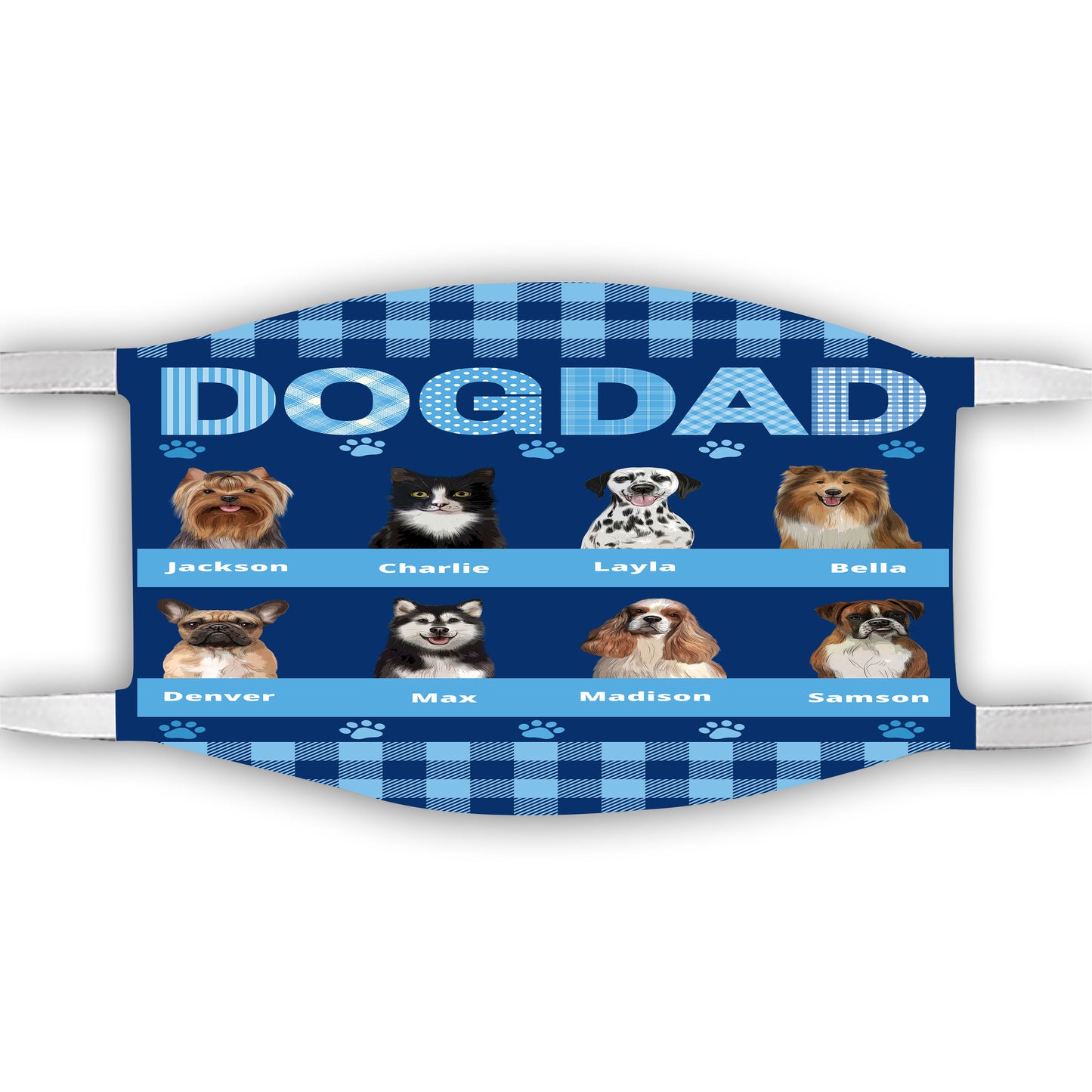 Personalized Dog Cat Pet Face Mask 1-10 Pets