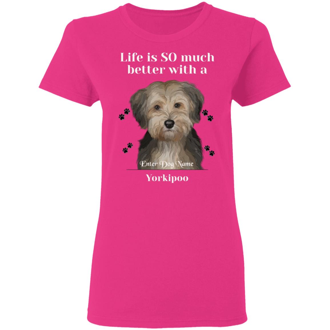 Personalized Yorkipoo Ladies T-Shirt