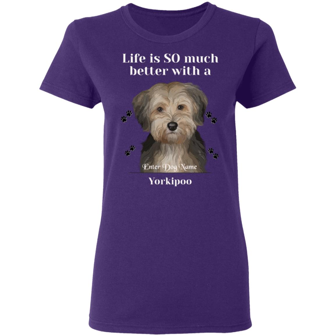 Personalized Yorkipoo Ladies T-Shirt
