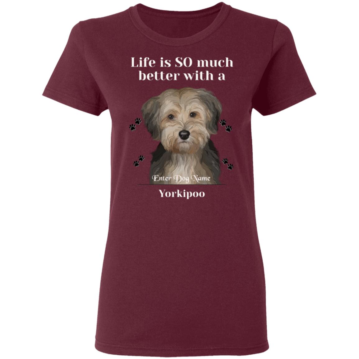 Personalized Yorkipoo Ladies T-Shirt
