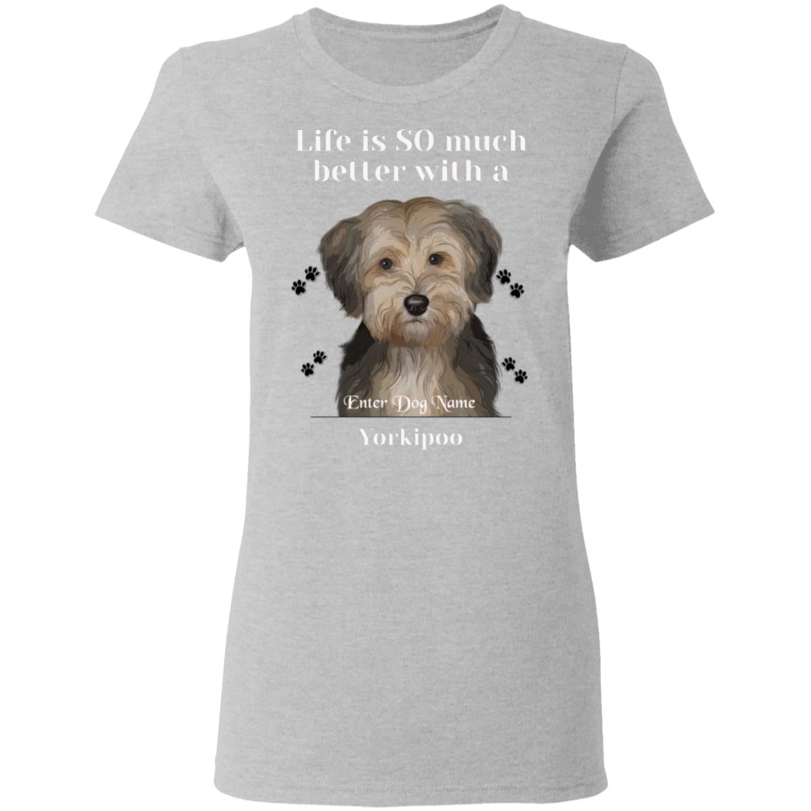 Personalized Yorkipoo Ladies T-Shirt