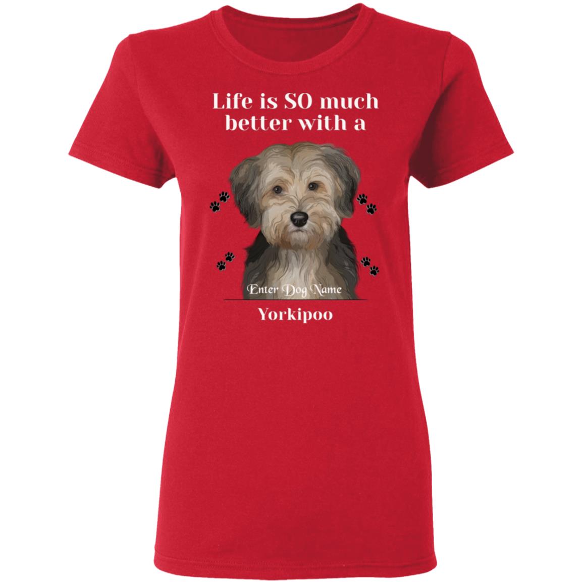 Personalized Yorkipoo Ladies T-Shirt