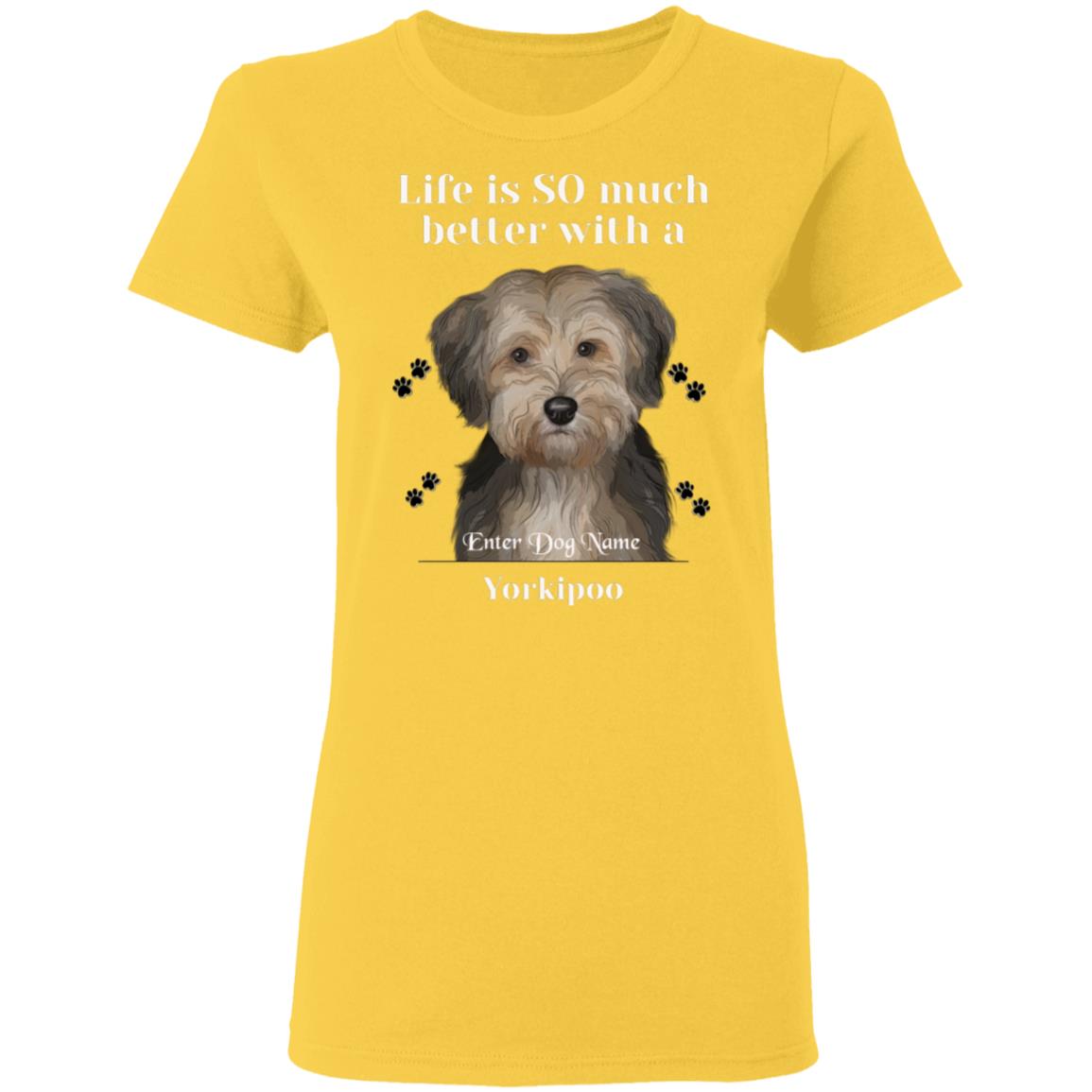 Personalized Yorkipoo Ladies T-Shirt