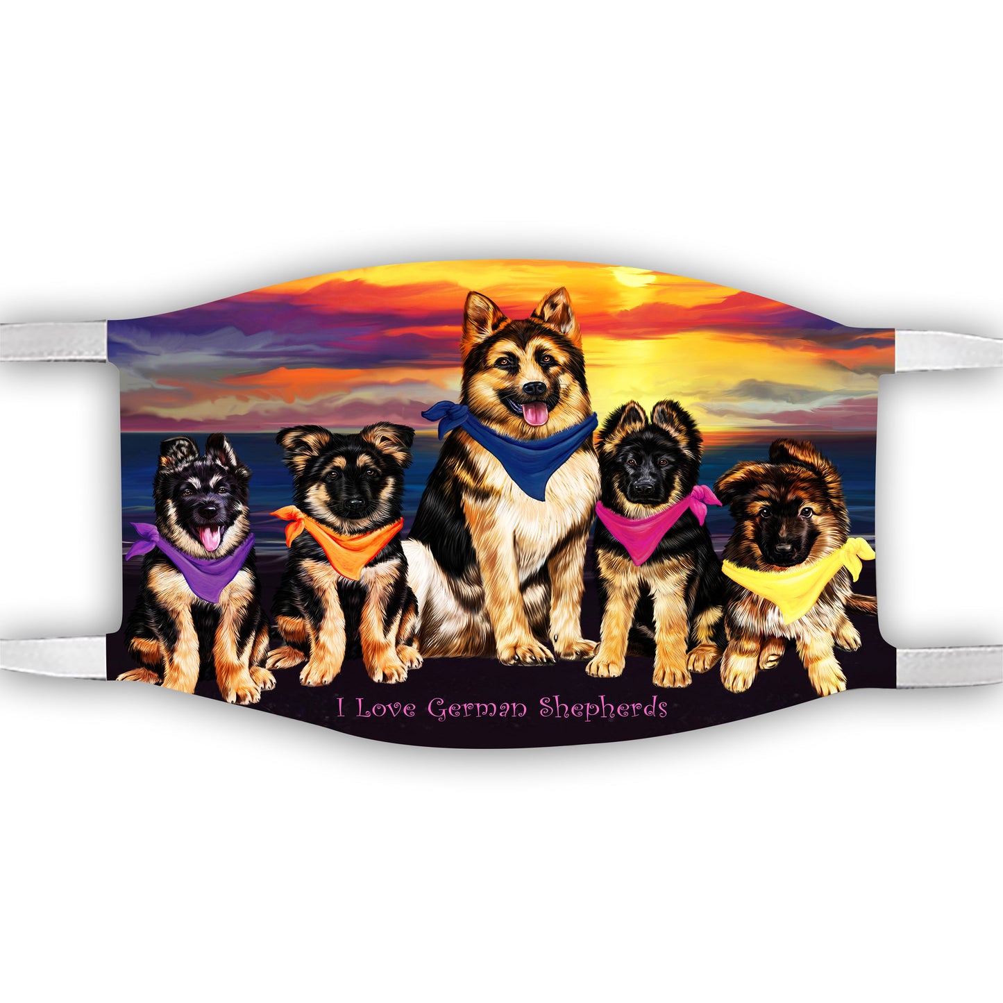 Personalized Sunset Face Mask