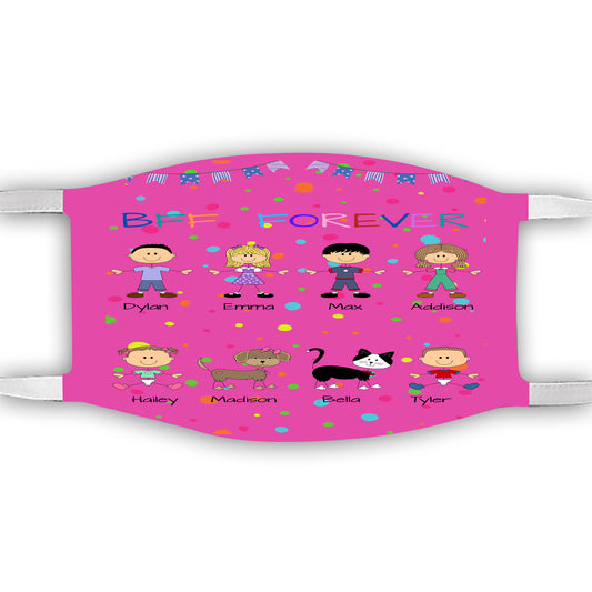 Personalized Dog Cat Pets BFF Forever Face Mask